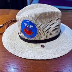 Men's Stetson Panama Straw Safari Fedora Hat With Box - M - NWT